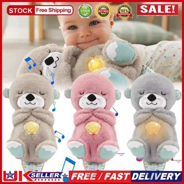 With Breathing Movement Soothing Sleeping Otte r Toy Musical Stuffed Baby Toy UK