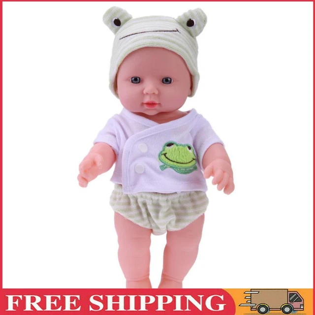 30cm Finished Doll Washable PVC 3D Prop Doll Baby Companion Toys (Green)