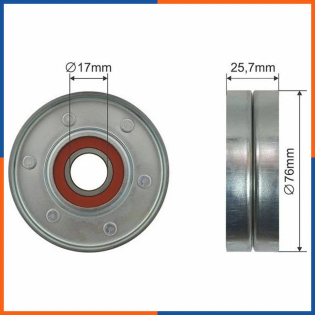 Galet tendeur de courroie d'accessoire pour AUDI | 1626042, 2596101, 30919734
