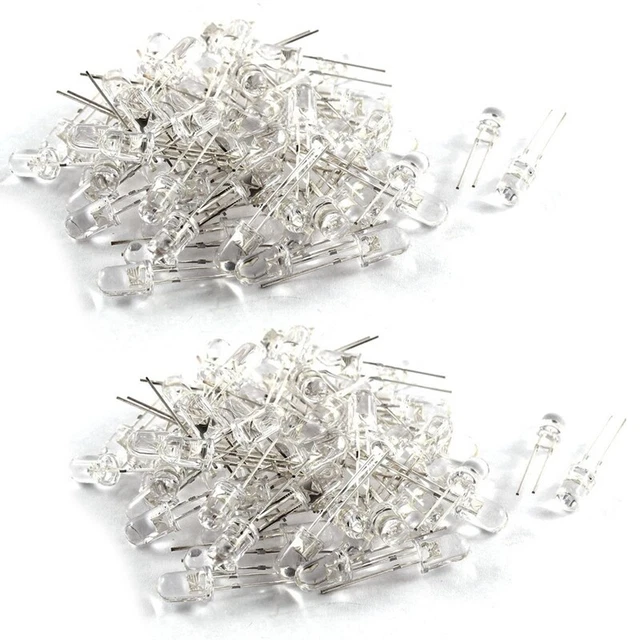 LED Luce Luminosa Diodo, 140 Pezzi, DC 3V-6V, 5mm, B7Y8