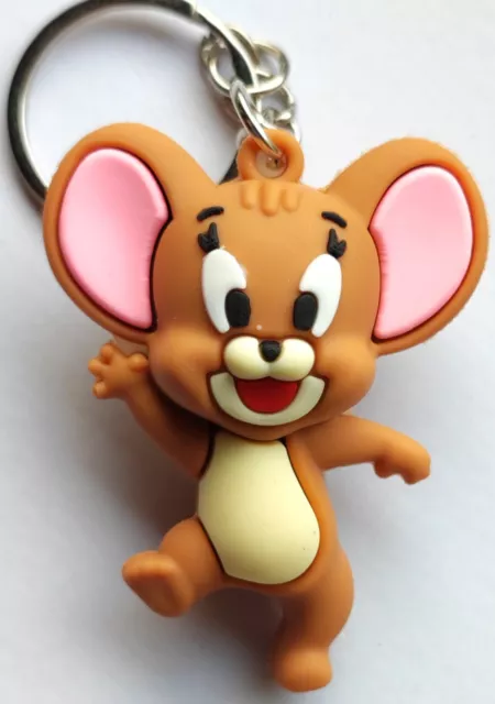 Portachiavi gomma Jerry del cartone animato Tom & Jerry. Nuovo.