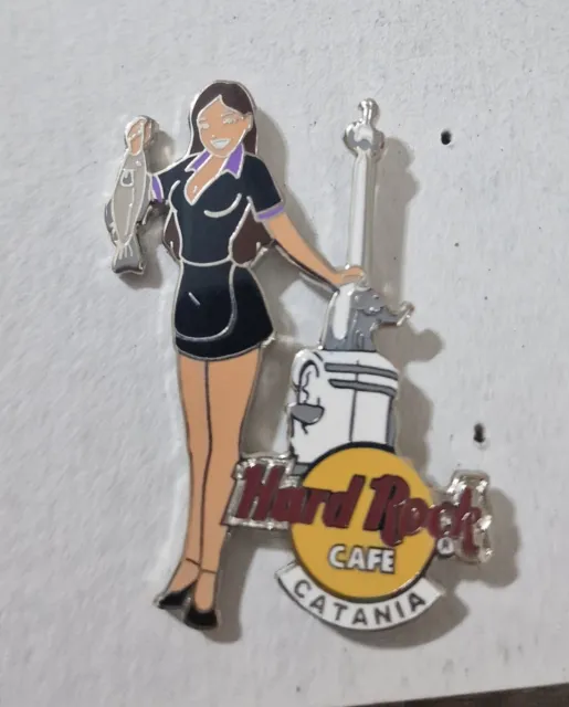 Hard Rock Cafe Catania- Girl of Rock Fish Pin - RARE - CAFE CLOSED