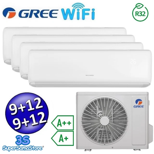 Climatiseur Quadri Split Clivet EZCool 9 9 12 12BTU Inverter R32 A  /A