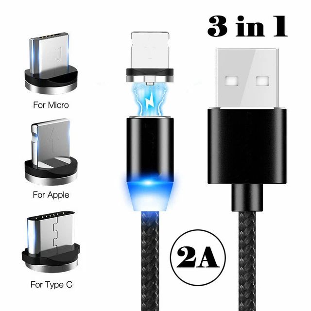 Cavo di ricarica USB magnetico 3 in 1 a LED Cavo di ricarica USB magnetico 3 in 1 a LED