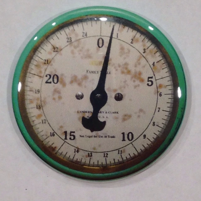 Steampunk Kitchen Scale Advertising Pocket Mirror Vintage Style