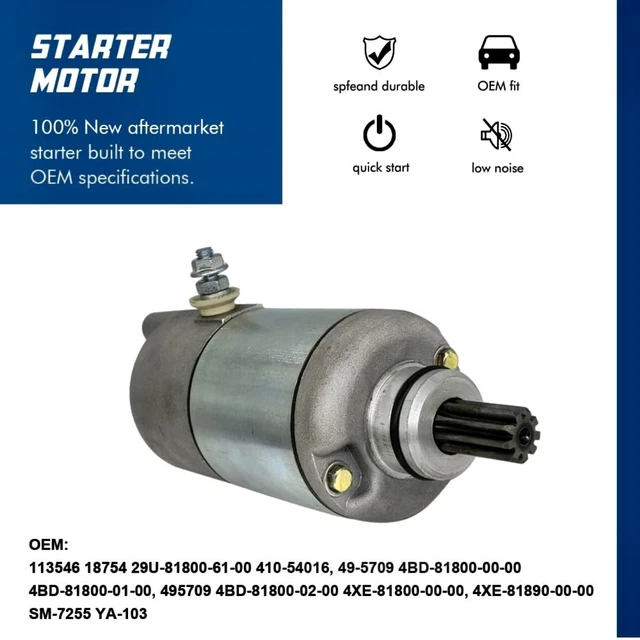 Yamaha Pro Hauler 1987-1989 Starter Motor UK STOCK - Free Delivery - BRAND NEW