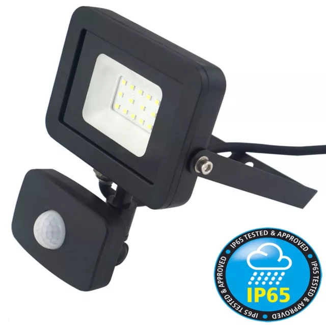 10w Slim LED Floodlight PIR Motion Sensor IP65 Outdoor Garden Security Lights