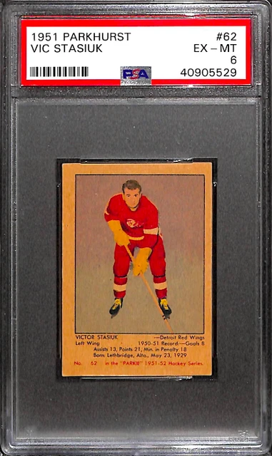 1951 Parkhurst #62 Vic Stasiuk Psa 6 40905529