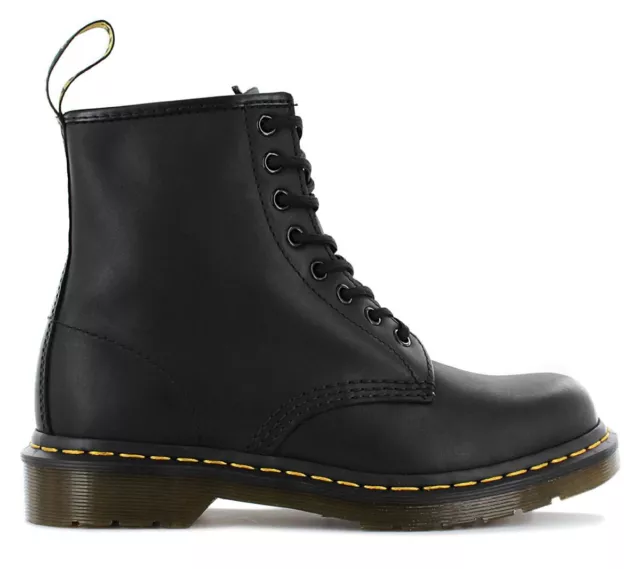 DR. DOC MARTENS 1460 Noir Greasy 11822003 Boots Cuir Noir 8-Loch Bottes