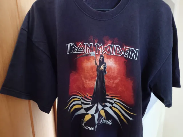 Rare Iron Maiden Official Dance Of Death T Shirt 2003 With Back Print Size XL