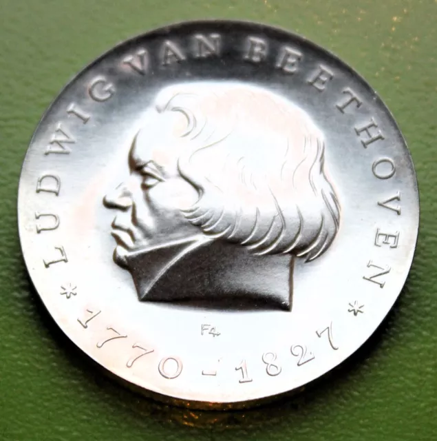 DDR, 10 Mark, 1970, Ludwig van Beethoven, Silber, Stempelglanz Erhaltung !