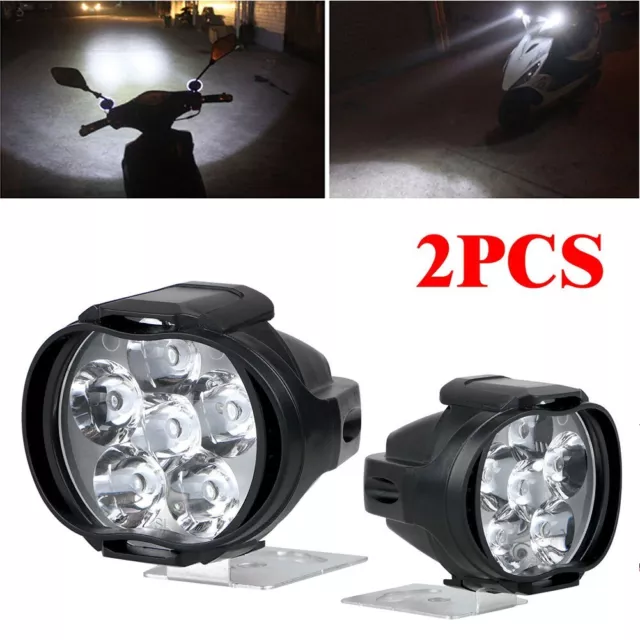 2pcs Voiture Moto Phare Spot Antibrouillard / 6 LED ??tanche Travail Lampe 12V