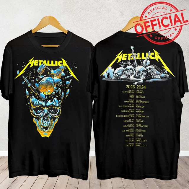 VENDITA!!! MAGLIETTA METALLICA Band Metal Tour 2023 2024 M72 Tour Music