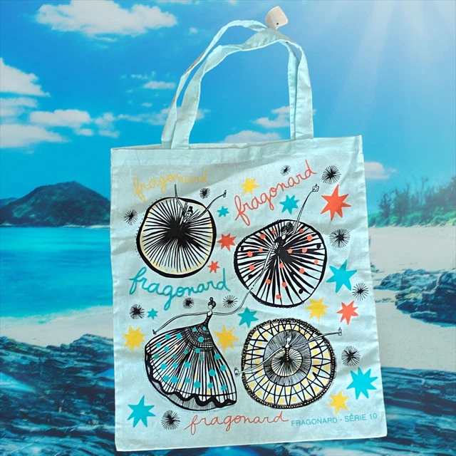 SAC CABAS EN Toile Fragonard Parfum Parfumeur Parfumerie Panier De Course Flacon EUR 12,00 