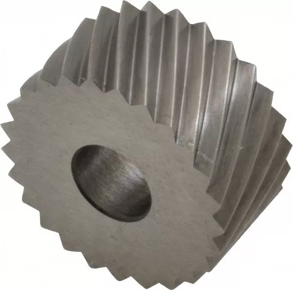 3/4" Diam HSS LH Diag Knurl, 30° Helix, 90° Tooth Angle, Circular Pitch, 12 TPI