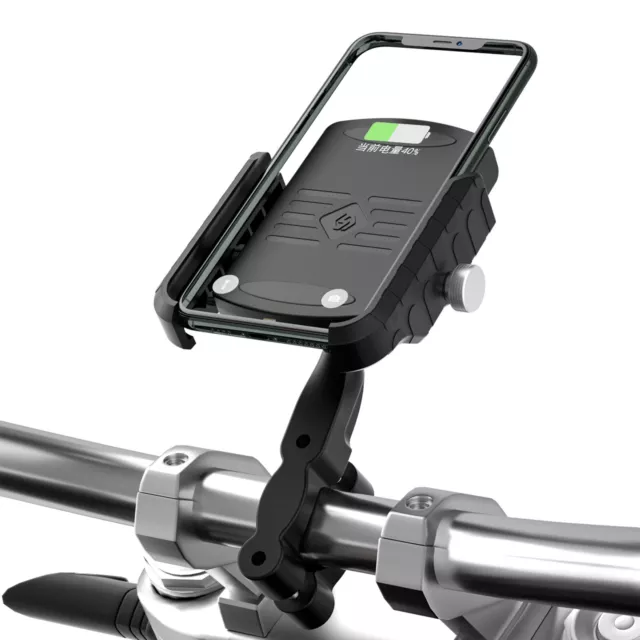 Classe di ricarica wireless 15 W ricarica telefono universale nero A per scooter moto