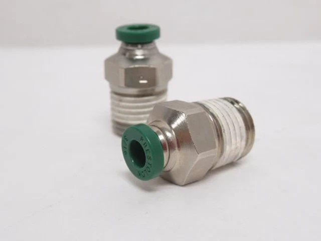 192039 New-No Box; Parker W68PLP-3-4 Lot-2 Male Connectors; 3/16"PTC x 1/4NPT