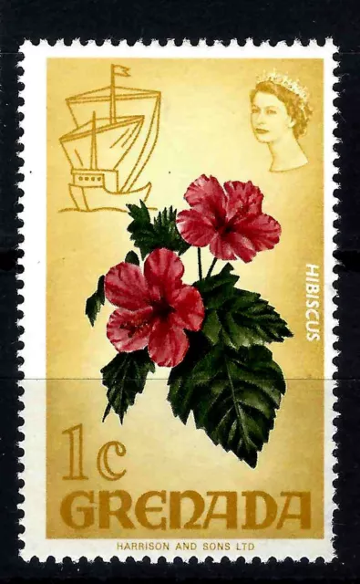 Grenada Sc 294 / SG 306 Stamp - QEII Flora and Fauna / Hibiscus 1968