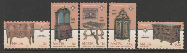 Malta 2002 Antique Furniture set SG 1247-1251 Mnh.