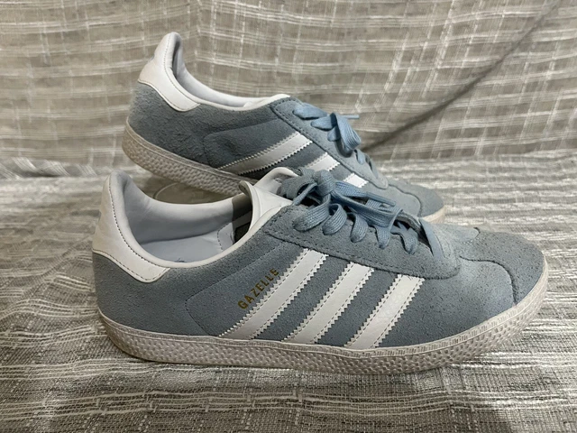 ADIDAS GAZELLE Trainers Uk Size Uk 5 Light Blue Suede 19.99