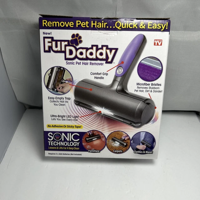 Fur Daddy As Seen On TV Sonic Pet Hair Remover for Dogs/Cats Cordless Reusable