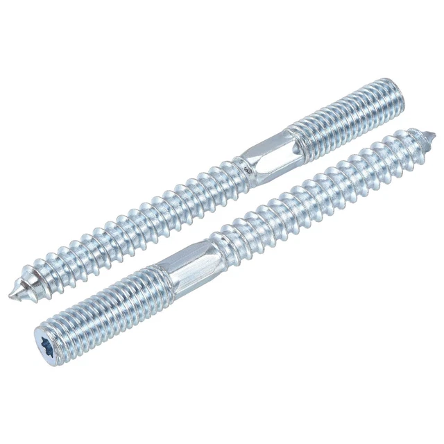 M10x30mm Gancio Bulloni Doppia Testa Tassello Vite per Legno Mobili 10pz