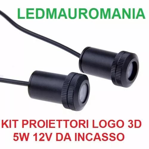 Kit Luci Led Sotto Porta FORD Luci Proiettore Incasso Logo 12V Luce Cortesia 3D