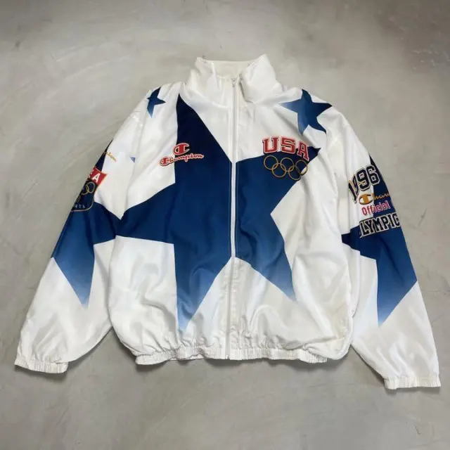 Champion Atlanta Olympic 1996 Nylon Jacket U.S. Olympic Team Official Size L