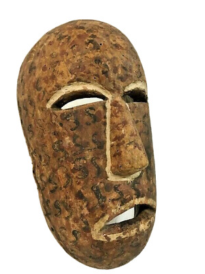 Antique African Ngbaka Hand-Carved Wooden Dance Mask Northwest Congo c. 1900-20s