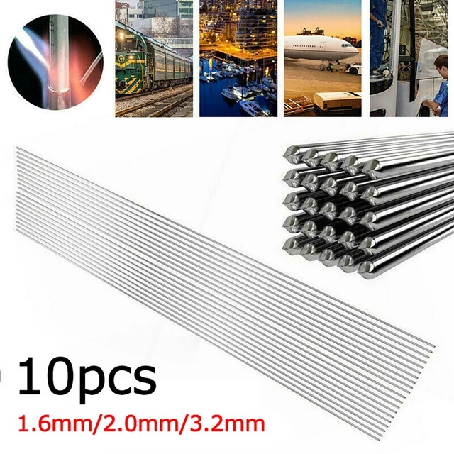 10PCS ALUMINIUM TIG WELDING FILLER RODS STICK WIRE ARC 2 LENGTH 1.6/2.0/3.2mm