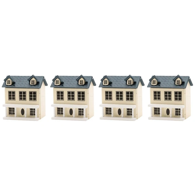 4 Count DIY Tiny House Cabin Villa Small House Nativity Ornaments Kids Furniture