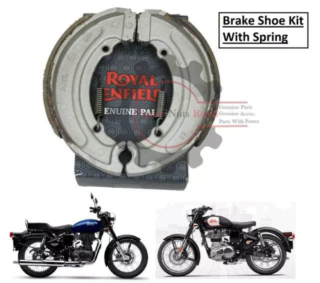 brake shoe kit with spring royal enfield