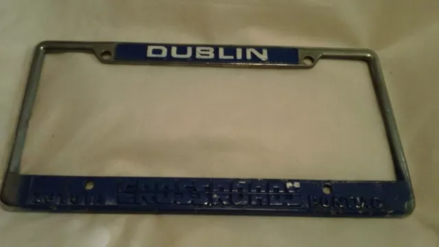 Dublin CA Toyota Pontiac Dealership License Plate Frame Tag Metal Embossed