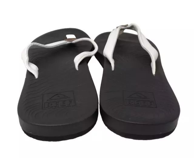 Reef Women's Zen Love White Comfort Slip On Flip Flops Size:8 102S 3