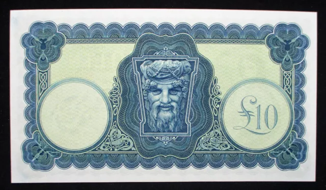 BANK of IRELAND £10 Ten Pounds Banknote (Lady Lavery) 1960 FABULOUSLY MINT UNC 2