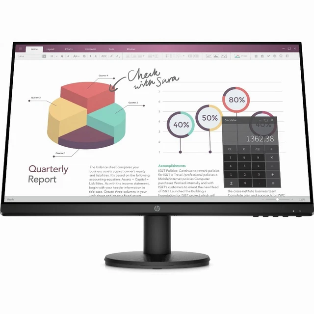 HP P24v G4 23.8 Zoll 60,5 cm 1920 x 1080 Pixel Full HD Schwarz 4.45