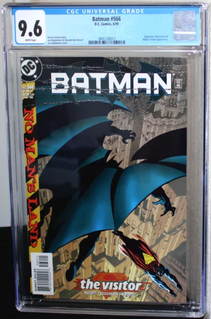 Batman #566 Superman App No Man's Land CGC NM+ 9.6 White Pages 3841226012