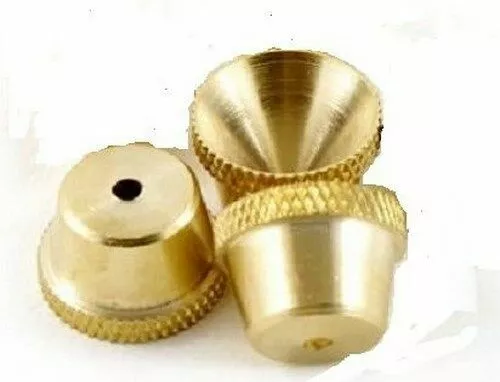 3 x Small Brass Bonza Cone Pieces BUY 2 LOTS AND RECEIVE A FREE MEDIUM SIZE CONE