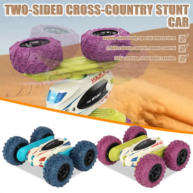 2.4G rechargeable double-sided stunt car off-road remote control rollover car