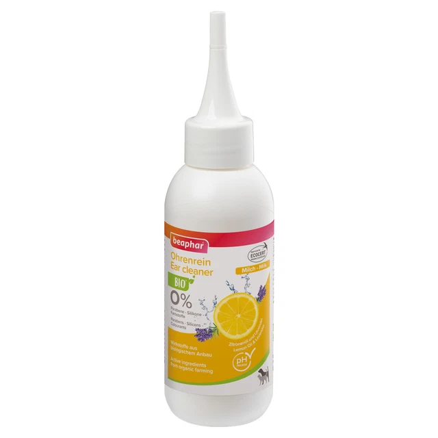 Beaphar Bio Ohrenrein Leche 100 ML para Perros, Nuevo