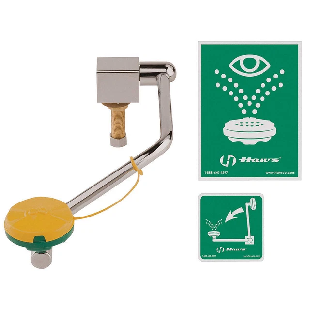 HAWS 7610 Barrier Free Eye/Face Wash,Deck,8-1/8 W