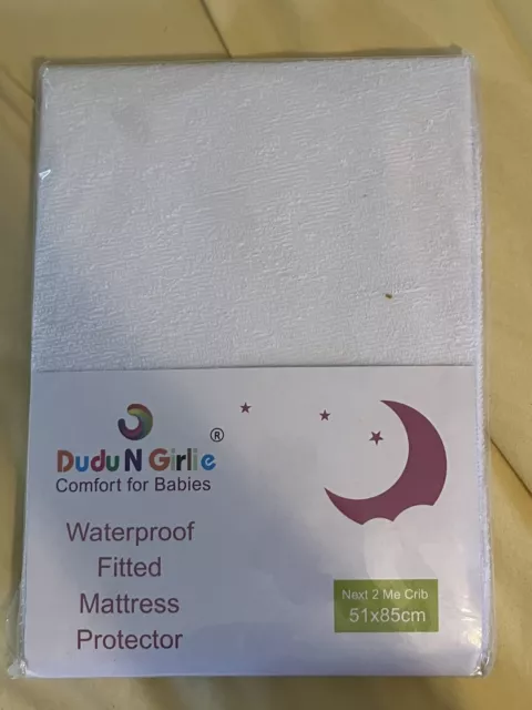 Dudu N Girlie Next2Me Frottee Baumwolle 100 % wasserdicht Krippe Matratzenschutz