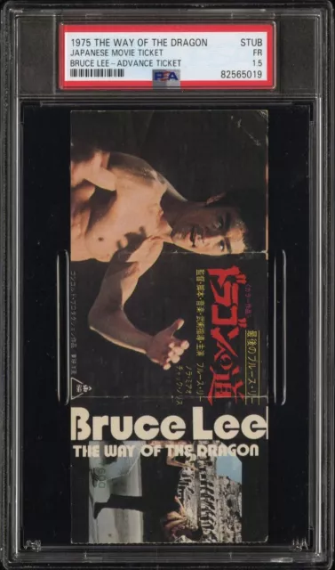 1975 The Way Of The Dragon Slabbed Advanced Japanese Movie Ticket PSA Bruce Lee