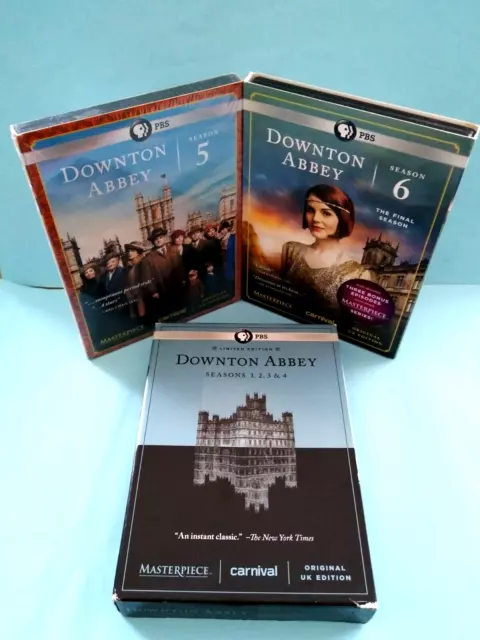DOWNTON ABBEY Complete Collection DVDs PBS TV Series Season 1-6 BONUS VIDEOS NEW