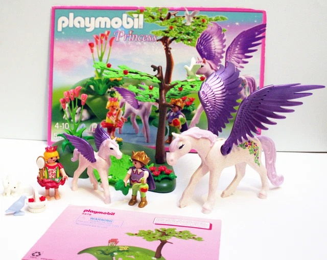 Playmobil 5144 - Cheval Ailé (Pégase) Et Coiffeuse De Princesse - Occasion