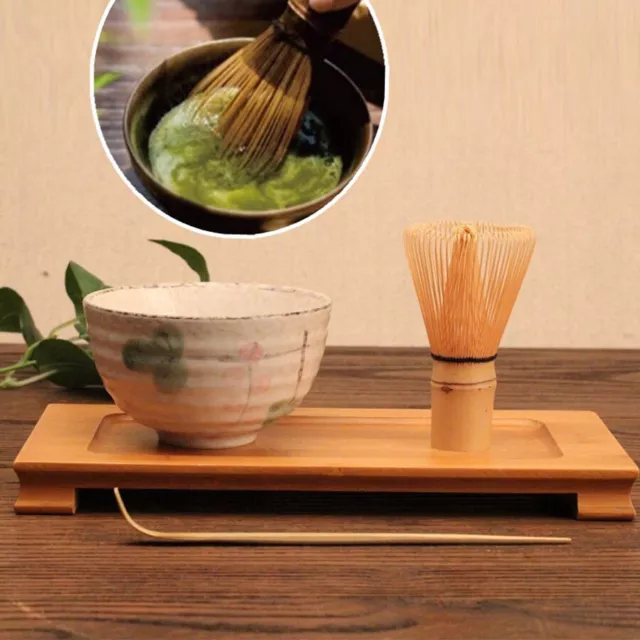 NEW Japanese Tea Ceremony Bamboo Chasen Matcha Whisk + Chashaku Scoop + Tea Bowl 3