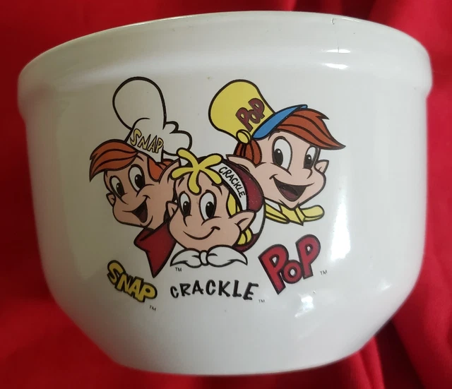 Vintage 2001 Kellogg Rice Krispies Snap Crackle Pop Cereal Bowl