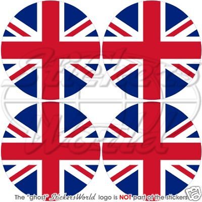 Regno Unito Union Jack 5cm / 2 "UK Adesivi in Vinile per auto-casco Adesivi X4