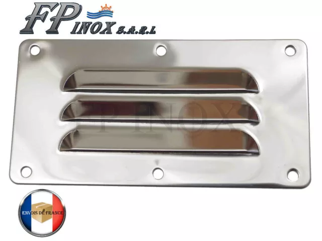 Grille inox 127mm x 65mm inox 316 Grille aération