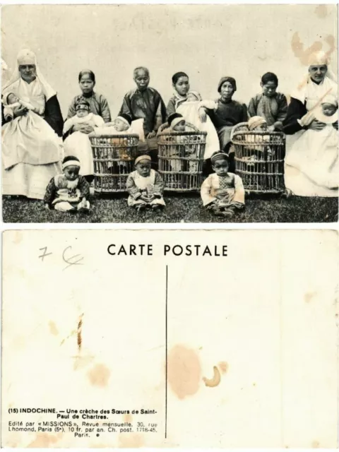 CPA AK A Nativity scene of the Sisters of St-Paul of Chartres VIETNAM INDOCHINA (463477)